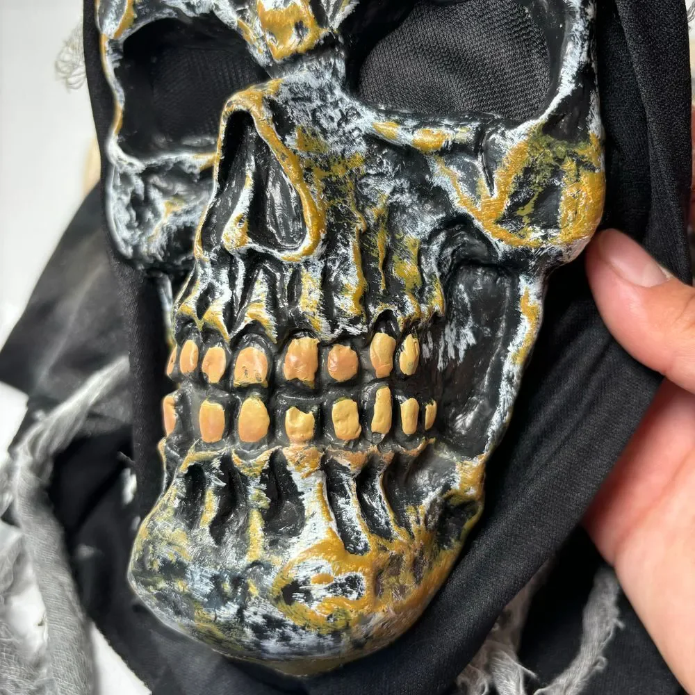 Vintage Easter Unlimited Funworld Grim Reaper Skull Skeleton Halloween Face Mask